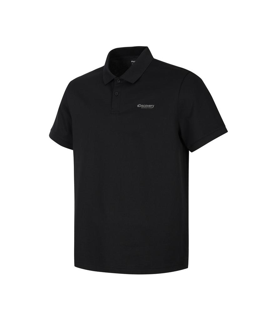 DISCOVERY EXPEDITION Men'S Essential Cleanfeel Polo Shirt (Black)