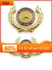 AMG W220 För Benz Emblem med Vingar Stjärna Motorhuvsmärke Guld Bilhuv Fram Kromad Logotyp Lyxig Pläterad för Mercedes Benz Huv wi