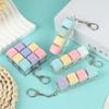 Macaron Color Keyboard Key Toy Diy Button Keycap Sensory Keychain Decompression Toys Mechanical 4Key Toy For Adult Gifts