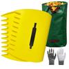 Hand Held Leaf Scoops Hand Rakes Portable Lightweight Leaf Rake Plastic Adjustable Handle Outdoor Leaf Trap Garden Hand Tools