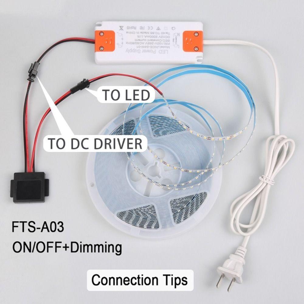 12V 3A 36W Touch Sensor Switch Smart Toggle Switch CCT Dimmer Switch Luminous Mirror