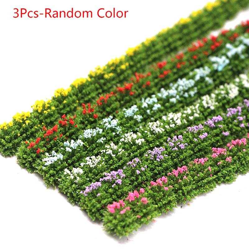 1/3Pcs Dollhouse Garden Scene Flowerbed Shrub Simulation Flowerbed Outdoor Mini Model