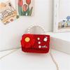 Eyecatching Kids Crossbody Bag Bright Red Pearl Princess Bag With Durable Antitheft Features