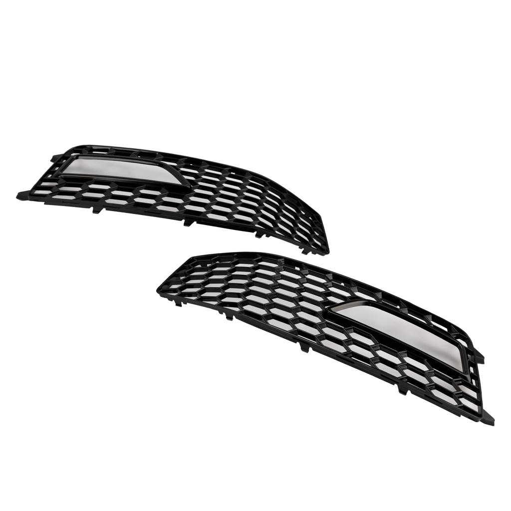 2PCS Bumper Fog Light Lamp Cover Grille Grill Fit A4 S-line S4 2013-2015