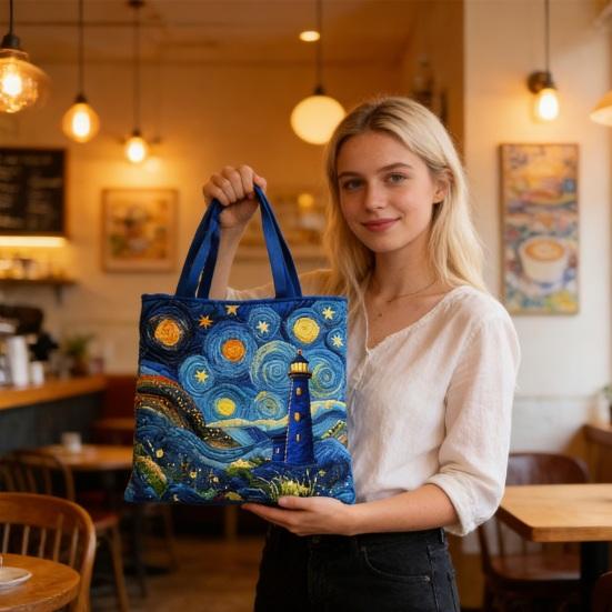 Retro Canvas Handbag Floral Women Purse Cute Animal Designs Tote Bag 14-Inch Laptop Compatible Commuter Tote for Shopping Weekend Outings