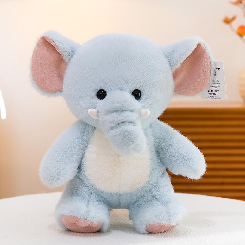 Forest Baby Elephant Plush Toy Children Sleeping Striped Cat Throw Pillow Squirrel Doll Birthday Gift