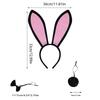 Halloween Cosplay Accessory Set Cartoon Rabbit Headband Bowtie Tail Fashion Headwear for Carnivals Costume Supply