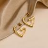 Chic Heart Earring, Stainless Steel Hoop Earring for Women Girls Hypoallergenic Jewelry