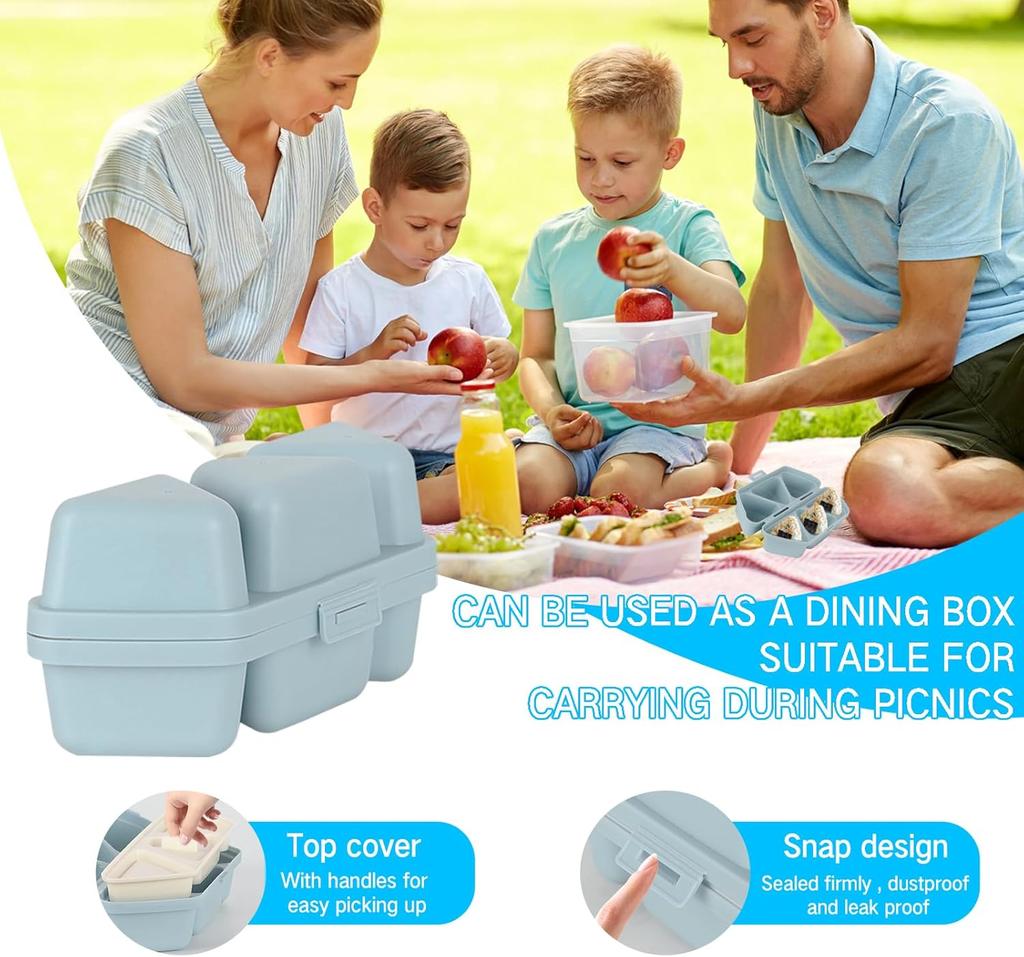 6 in 1 Onigiri Form Dreieck Sushi Form Einmal Schnell 6 Stück Sushi Machen - Multifunktionale Reisballform zum Herstellen und Aufbewahren von Sushi