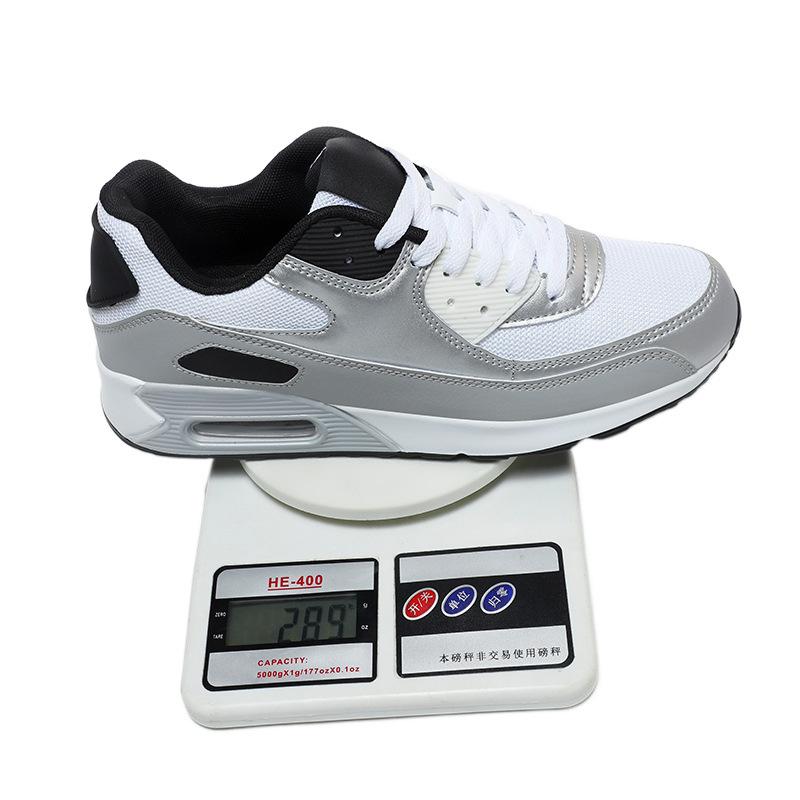 2025 New Autumn Mesh Air Cushion Soft Sole Non-slip Running Shoes Men's Korean Version of Trendy Sports and Leisure Shoes Board Shoes