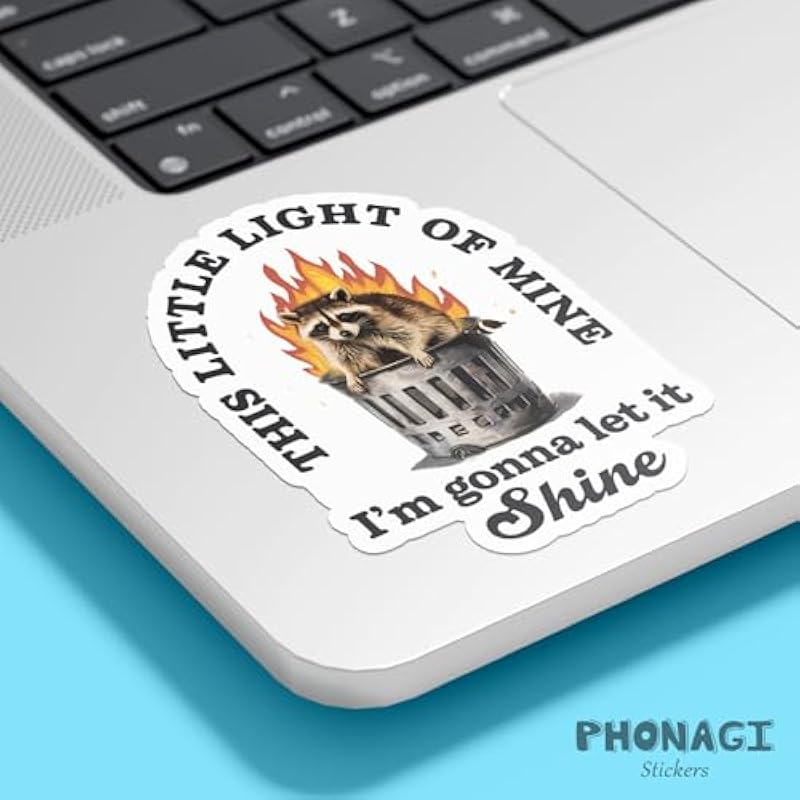 This Little Light Of Mine Im Gonna Let It Shine Stickers Adult Humor Waterproof Decal For Laptop Kindle Water Bottle Stanley Cup Bumper Phone Car
