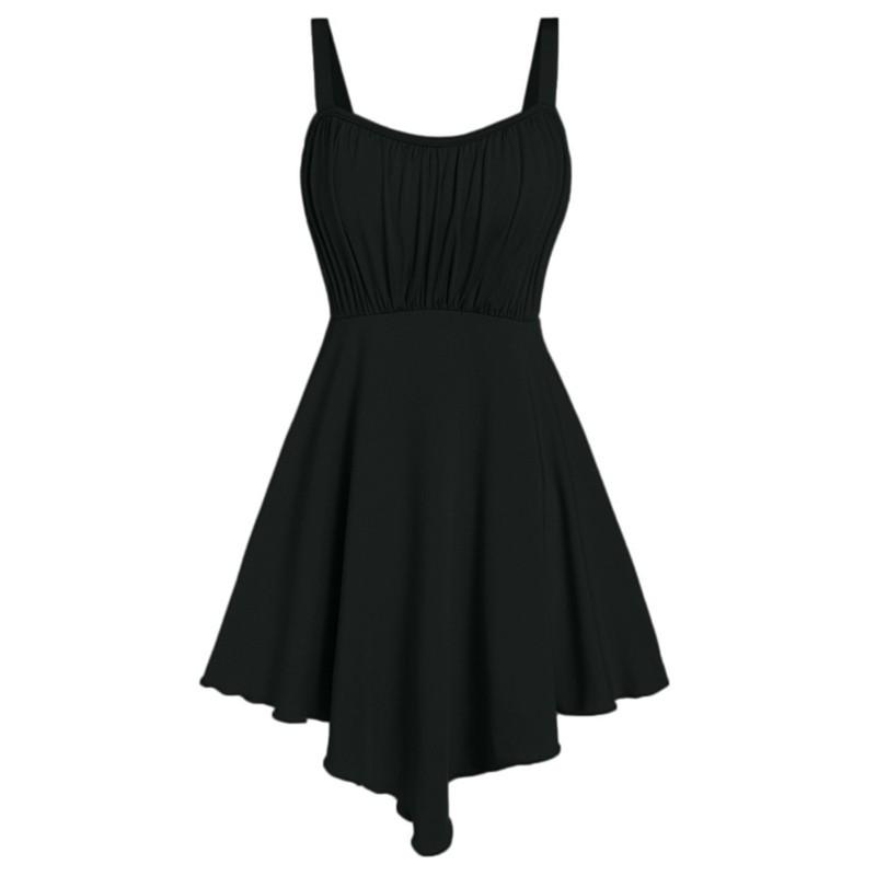 Exquisite European and American Women's Sweet Slim Skirt Personality Chest Fold Sexy Suspender Dress