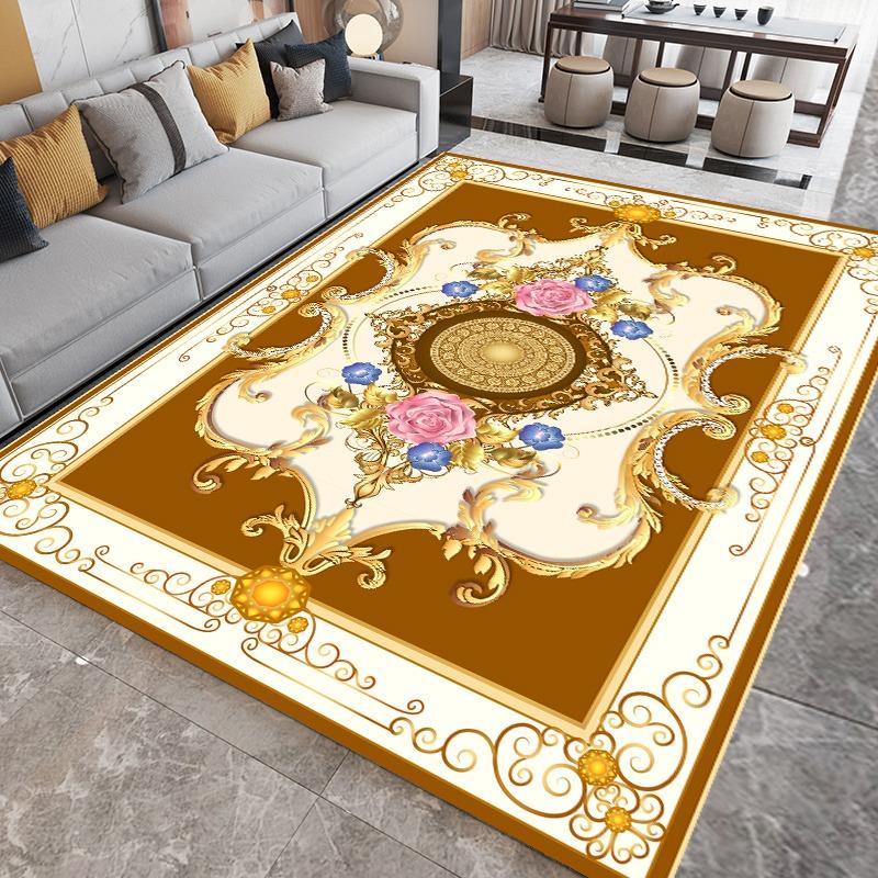Luxury Retro Europe Persia Style Carpet Living Room Sofa Bedroom Study Kitchen Entrance Door Mat Non-slip Home Decoration Rug
