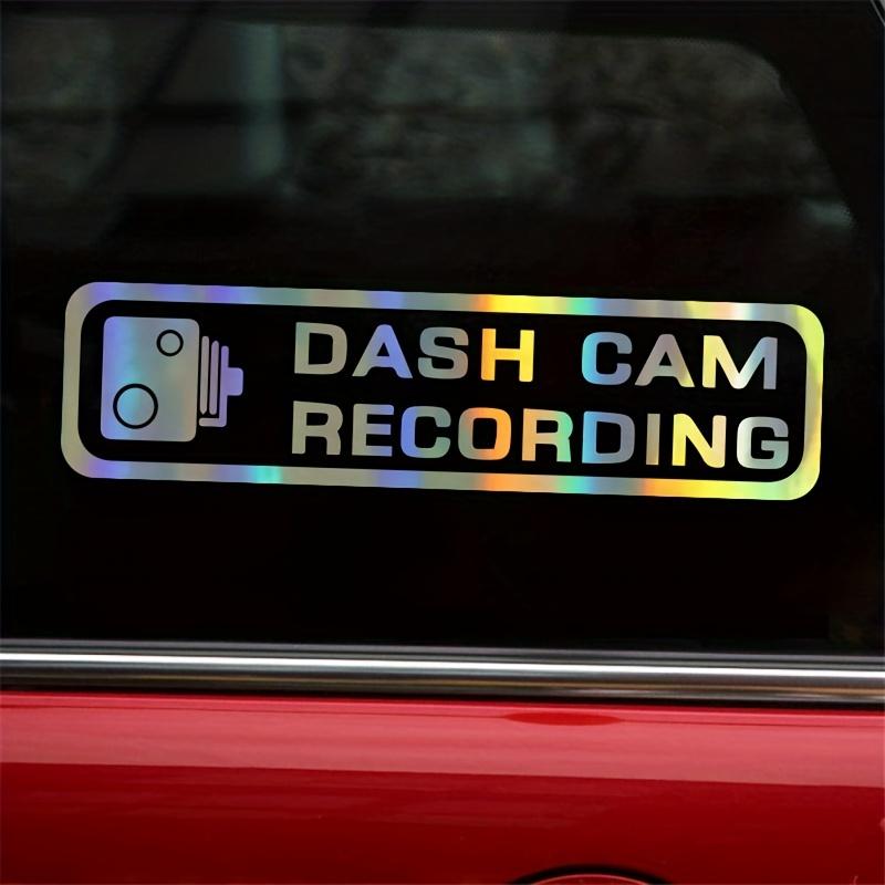 DASH CAM RECORDING Car Stickers Window Windshield Rear Bumper Vinyl Decals Waterproof Scratches Decoration Auto Accessories