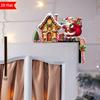 1ks 2D Vánoční rohová cedule Perníčková chaloupka Santa Claus Rám Dřevěná závěsná dekorace na dveře Domácí nástěnná dekorace Slavnostní vánoční dekorace Dárky
