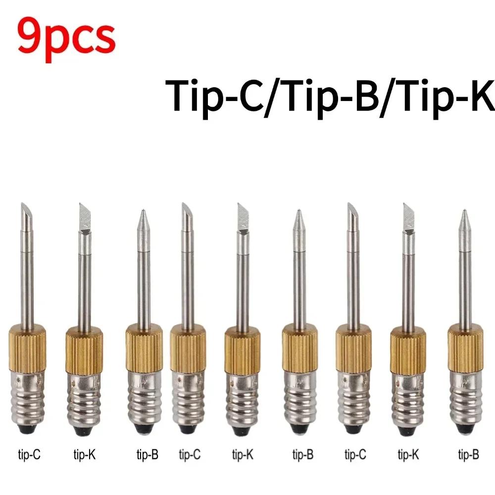 15/9/6/3pcs E10 Interface Soldering Tip Set B C K Type Soldering Electric Soldering Iron Tips Welding Tips USB For Welding Tools