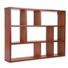 Wooden Wall Desktop Shelf 9 Compartments Multifunctional Vintage Wooden Wall Shelf Makeup  