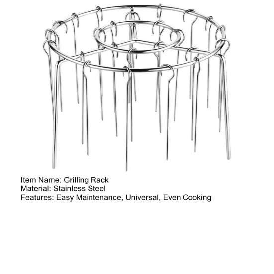 Vertical Kebab Skewer Rack for Air Fryer Oven Round BBQ Grilling Stand Rust-Resistant