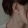 S999 Sterling Silver Zirconia Diamond Ear Hooks for Women – Elegant, Lightweight, High-End Ear Cartilage Studs with Sophisticated Design