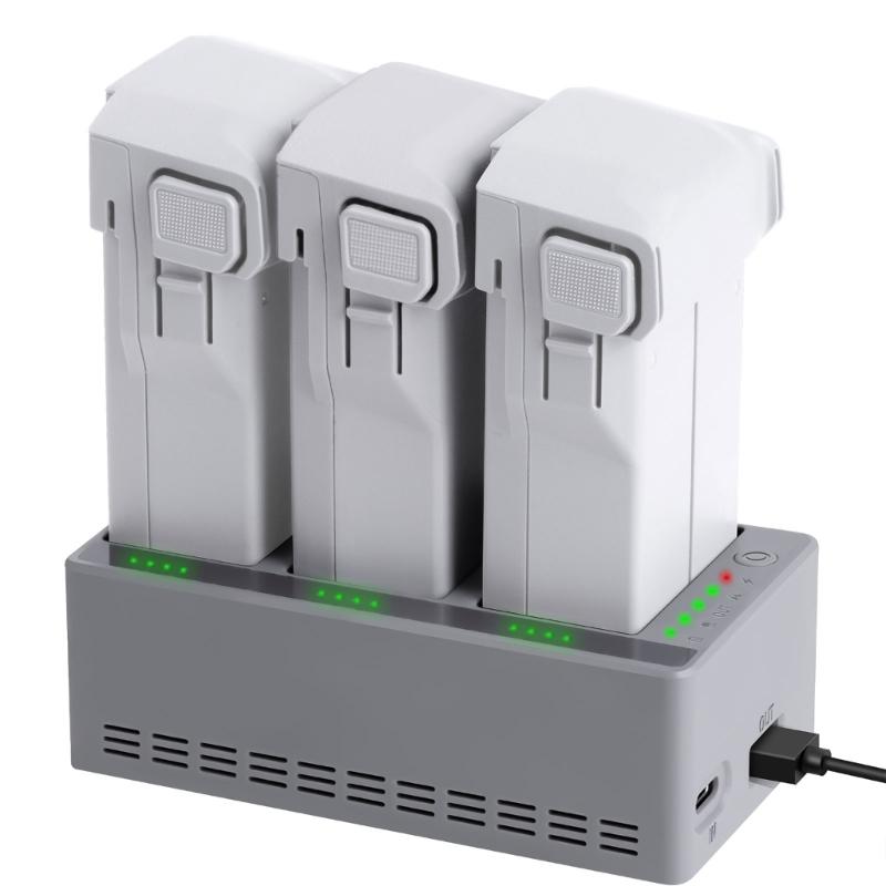 Drones Battery Chargers with Safety Circuitry for Mini 5Pro/4Pro/3Pro/3 Batteries Fast Charging Hub Heat Dissipation