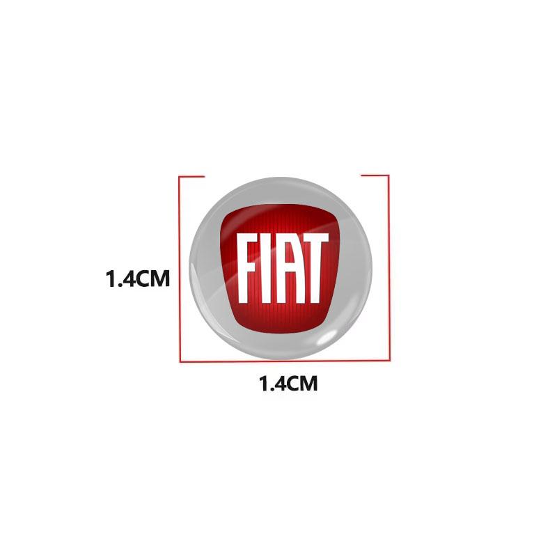 2/5/10Pcs 14mm Car Key Sticker Logo 3D Metal Emblem Car Accessories for FIAT Abbas 500 Grande Stilo Freemont Punto Astra Bravo Ducato