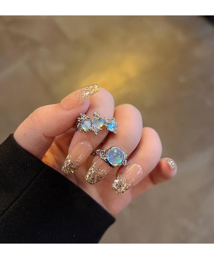 Stone Ring Light Luxury  Zircon Finger Ring Versatile Ring