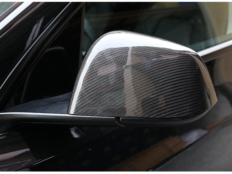 Suitable for Tesla Model Y: Carbon Fiber Rearview Mirror Cover Replacement
