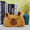 Capybara Plush Pen Case With Large Capacity For Kids And Teens Stationery Storage Bag