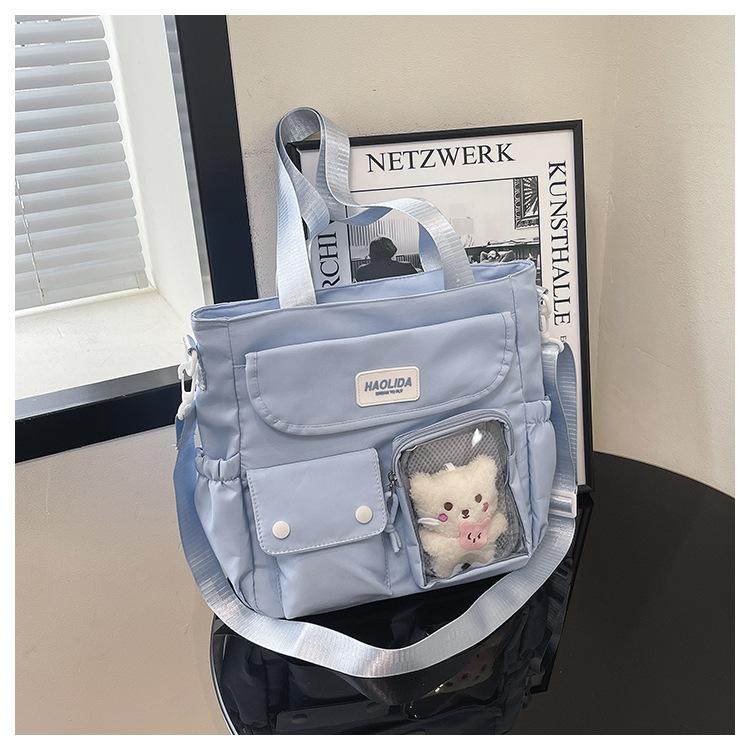 Prosta i wszechstronna torba listonoszka ins torba damska styl casualowy japoński i koreański do dojazdów na ramię torba tote studencka na zajęcia