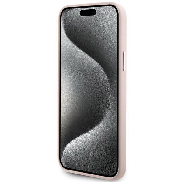 Karl Lagerfeld Klhcp15Msmhcnpp Iphone 15 Plus / 14 Plus 6.7 Różowy/Pink Silicone Choupette Metal Pin