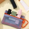 1pc Mini Mesh Zipper Bag Makeup Pouch Available In Multiple Colors, Coin Purse, Small Bag for And Keys, Card Holder, Portable Coin Pouch
