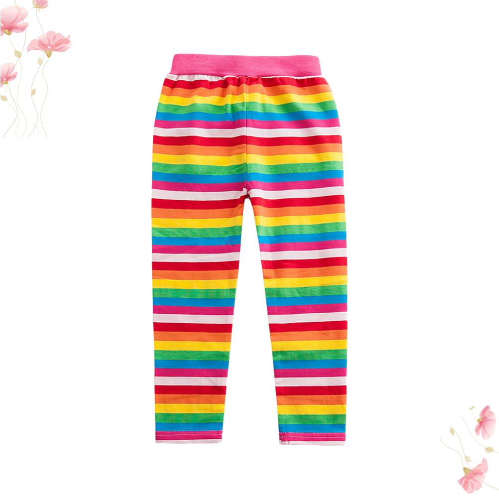 

Leggings Rainbow Design Soft Stretchy Cotton Kids Long Pants For Spring Autumn Wear Tight Rainbow Leggings Pant 110cm