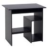 Modern PC Desk In Wood with CPU Shelf and Pull-Out Keyboard Space, 80x45x75 Cm, Black