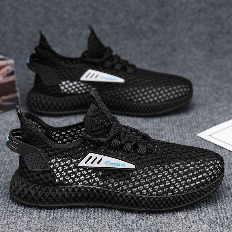 Mode Herren Mesh Sneakers Leichte Laufschuhe Sommer Mesh Sneakers Atmungsaktive Freizeitschuhe Bequeme Herren Tennis 42 hellgrau