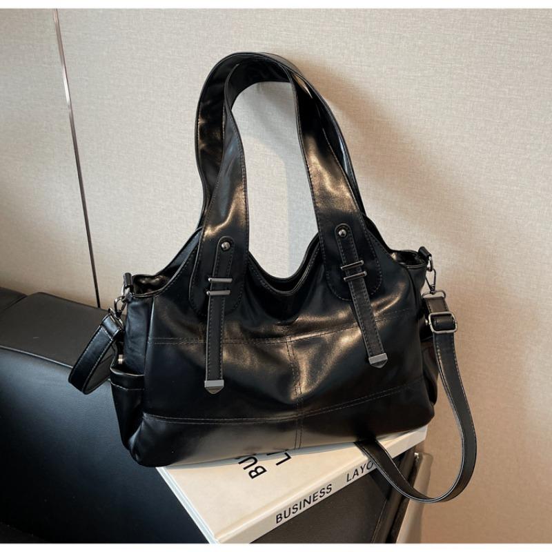 

Bag women s large-capacity new summer versatile messenger bag casual simple shoulder commuter tote bag чорний