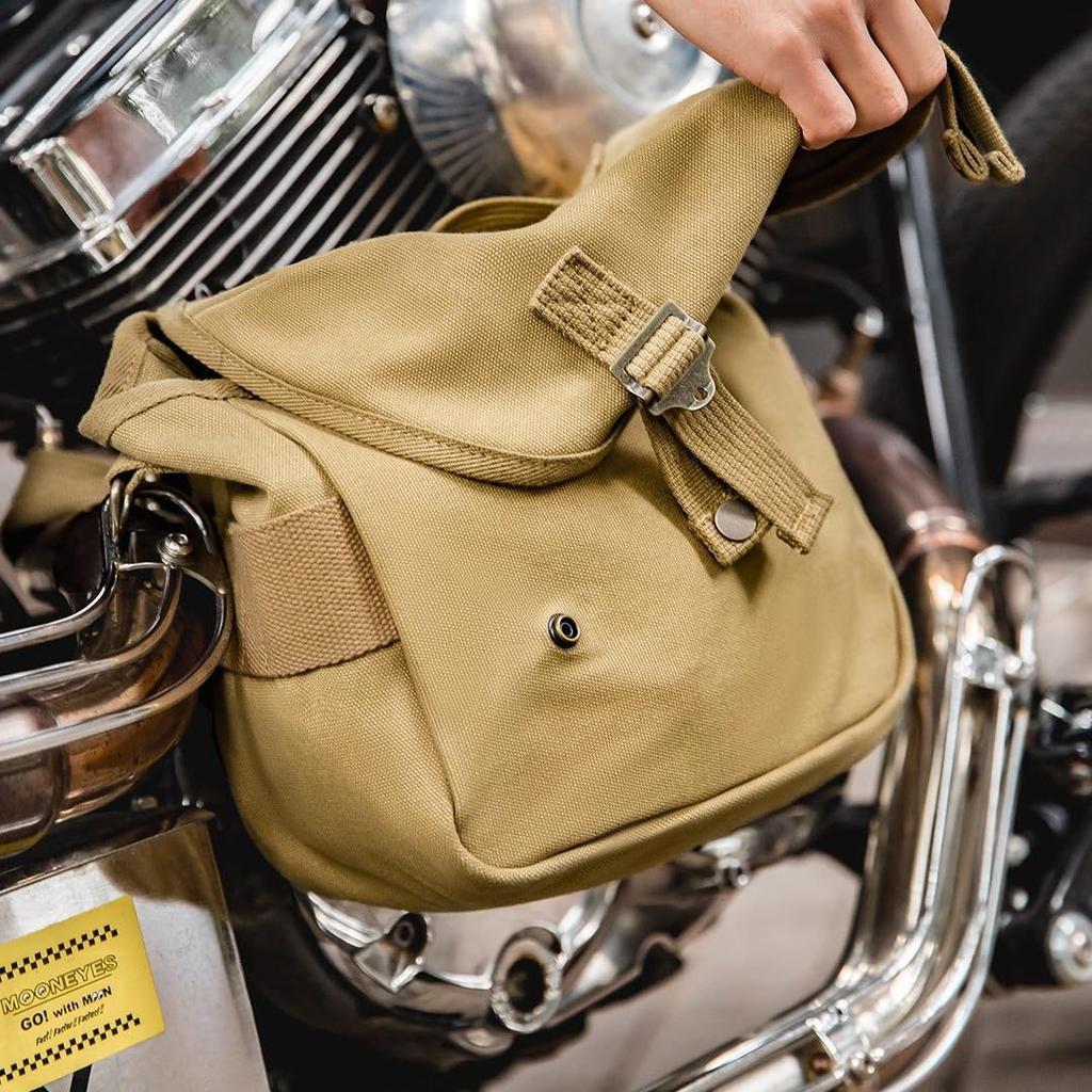 Tsutaeru Military M1961 Combat Bag Military Shoulder Cotton Canvas Reproduction / M-1961 Bag, Bag, Bag, Bag, Replica, (Khaki)