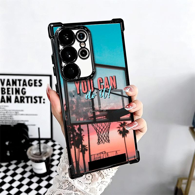 Basketball Sports Aesthetics Plating Phone Case For Samsung Galaxy S24 S25 FE S26 Edge S23 Ultra S22 S21 Plus S20 Anti-Fall Aira