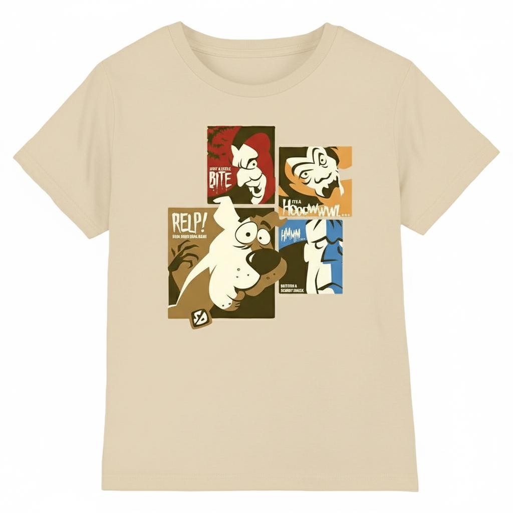 Scooby Doo Mens Square Faces Cotton T-Shirt