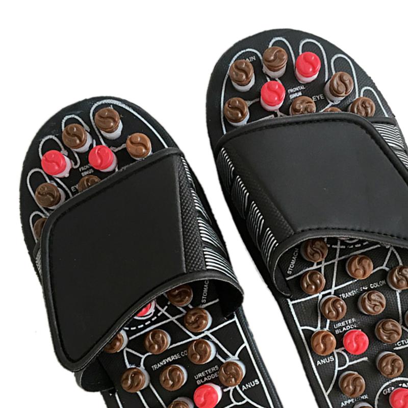 Reflexology Slippers Magnetic Therapy Massage Bodybuilding Acupoint Stimulation Shoes Black Tai Chi 40 41