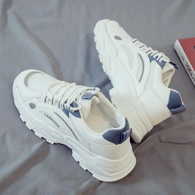 

Осенние мужские ботильоны спортивного стиля на платформе, шнуровка, мужские кроссовки, модные рабочие ботильоны для улицы, для хайкинга, распродажа, противоскользящие, новые 44