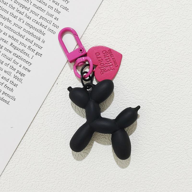 Y2K Korean Cute 3D Balloon Dog Charm Key Chain for Iphone Accessories Trendy Heart Mobile Phone Lanyard Phone Bag Decorations