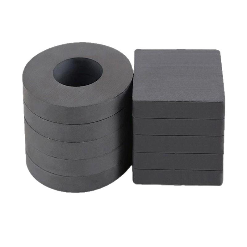 High-Temperature Resistant Black Ferrite Magnet Sticker - Round/Square