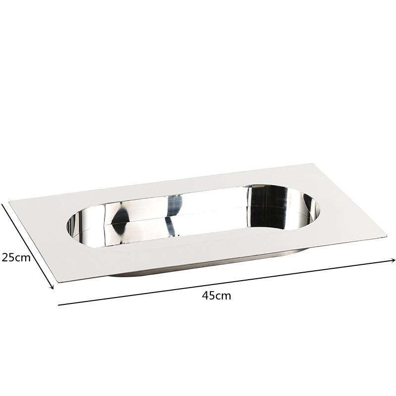 

Luxury Stainless Steel Fruit Platter, Rectangular Bowl, Kitchen Storage Tray, Home Decor Ornaments, Restaurant Utensils
