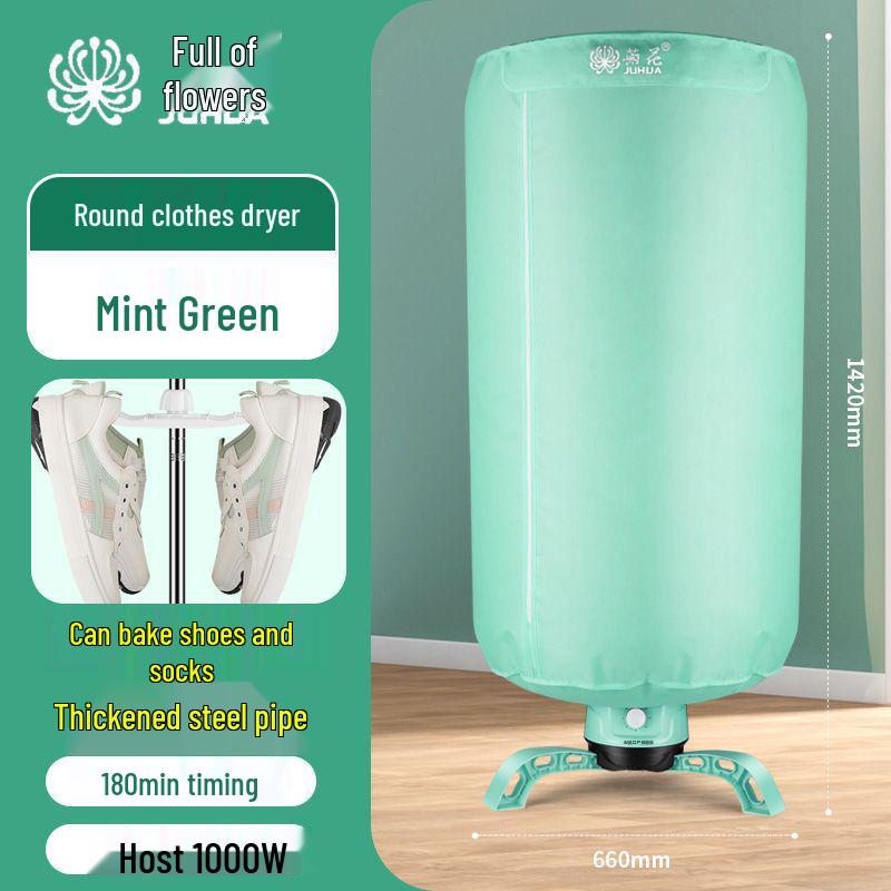 Large Capacity Home & Dormitory Clothes Dryer - Quick Dry, Compact, Round Design