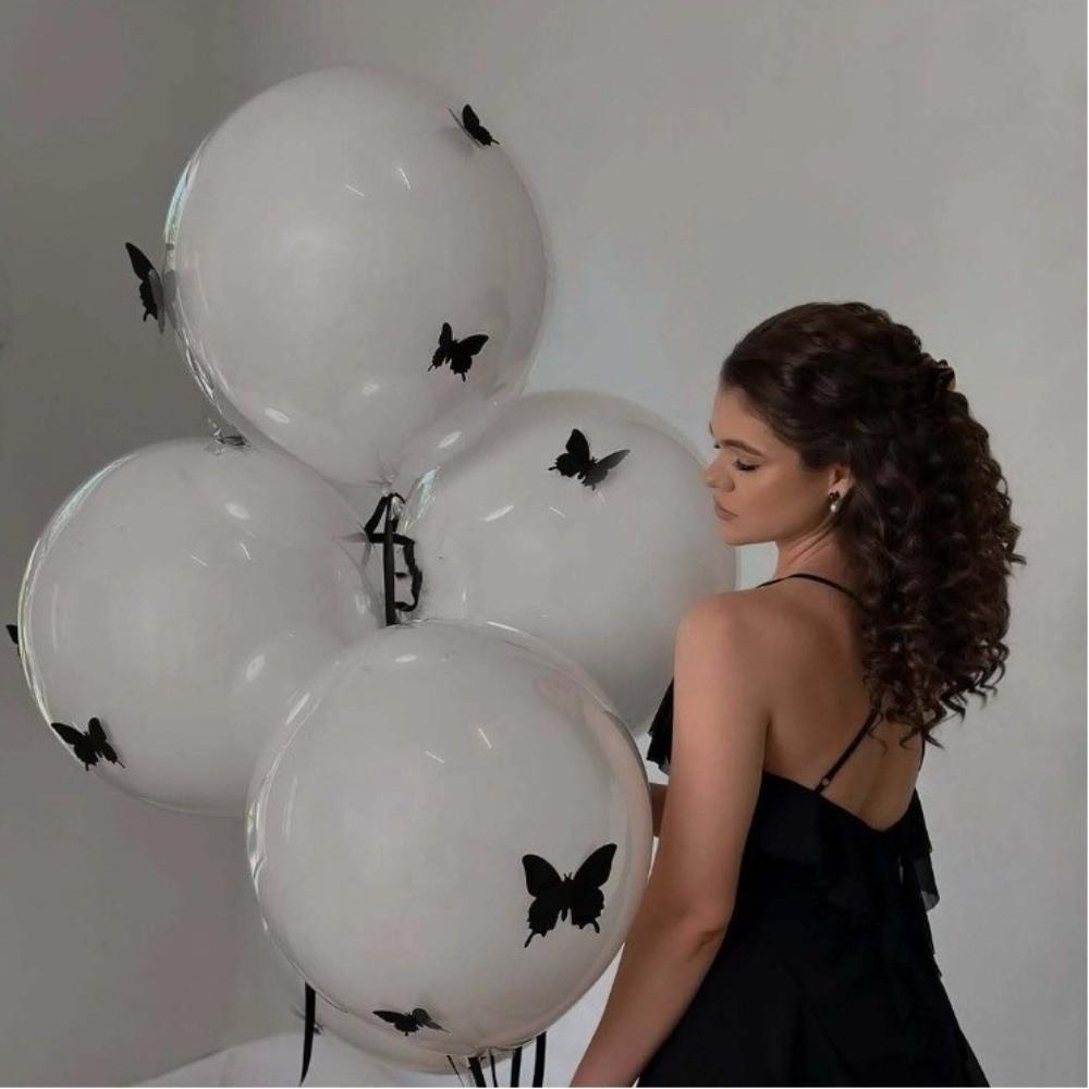 1pcs Thicken Butterfly Bobo Balloon 24inch Balloon Set Ins Ribbon Balloon Set