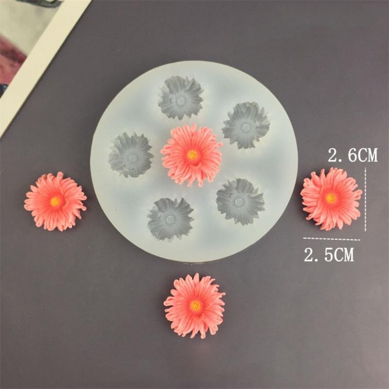Reusable Silicone Flower Shaped Mold For Resin Clay Jewelry Tools Sturdy Flexible Easy Clean Design