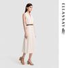 ELLASSAY Women's Summer Acetate Sleeveless V-Neck Midi Dress
