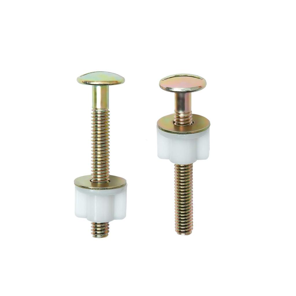 2Pcs Toilet Seat Screws Steel Toilet Seat Hinge Bolts and Nuts Heavy Duty Toilet Seat Fastener Toilet Hardware Replacement