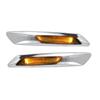 2pcs Door Side Indicator Turn Signal Light 63137154167 63137154168 Gloss Black Chrome For BMW 5 Series F10 F11 2010 2011 2013