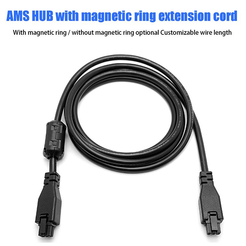 The Ultimate Solution: Bambu Lab X1/P1 AMS HUB 1M 2M 6-pin Extension Cable with Magnetic Ring for 3D Printers